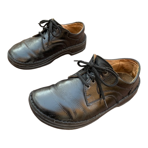 Birkenstock | Shoes | Birkenstock Mens Size 3 Eu 46 Shoes Black Leather Tie  Shoe Model 734 Lace | Poshmark